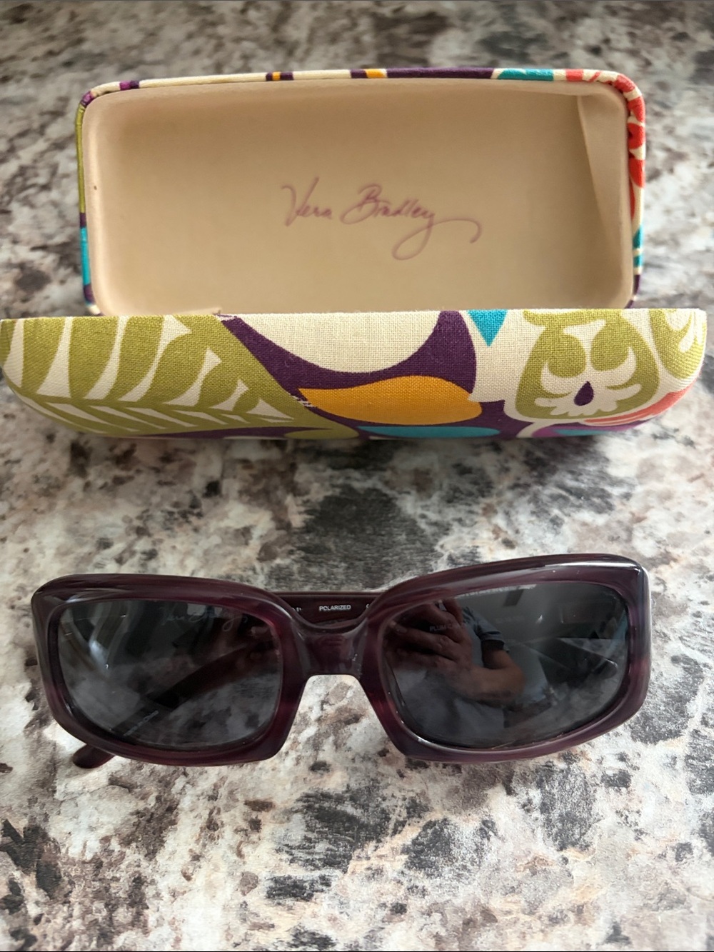 Vera Bradley Purple Women's Sunglasses with Floral Case